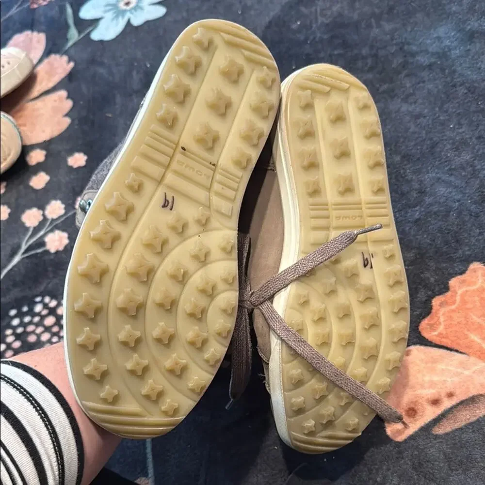Lowa Brown High-Top Sneakers with Lace-Up Design